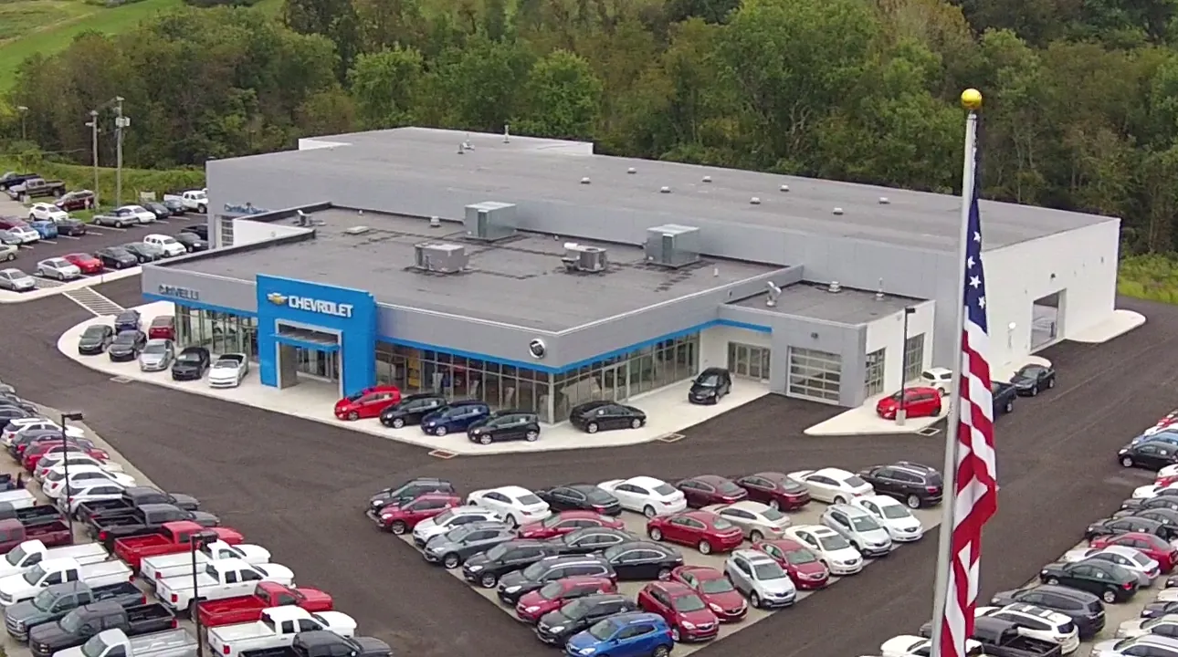 The Crivelli Chevrolet Buick showroom and service building at 1520 Route 31, Mount Pleasant, PA